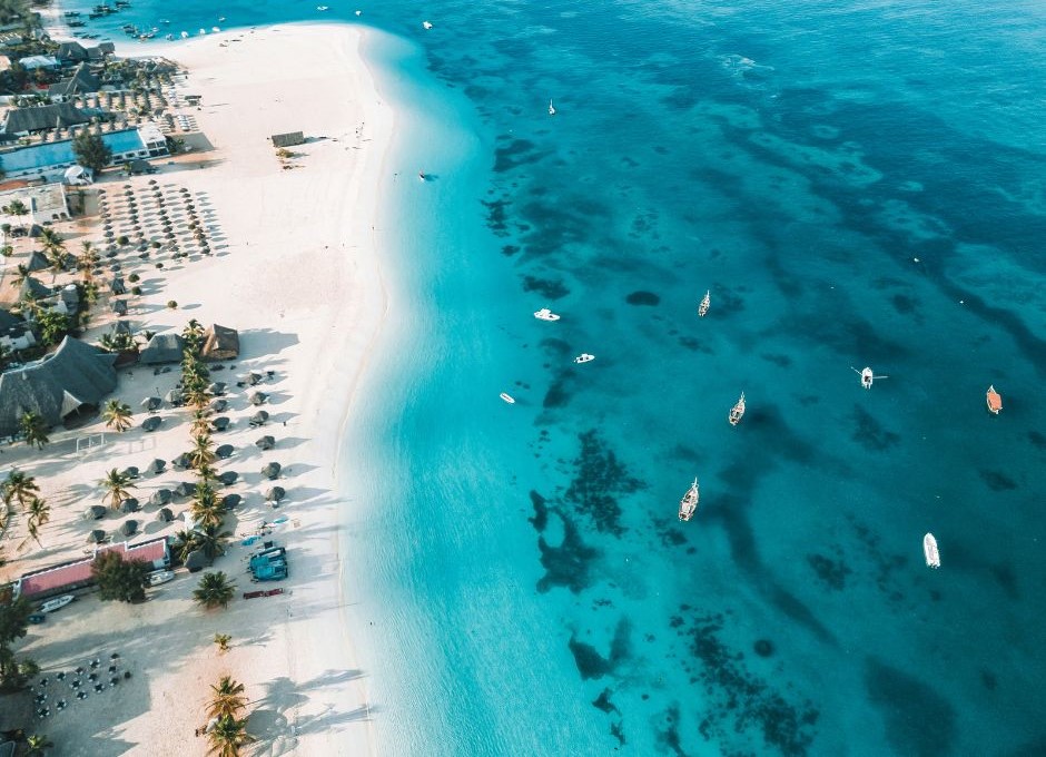 imagem aérea  de Zanzibar