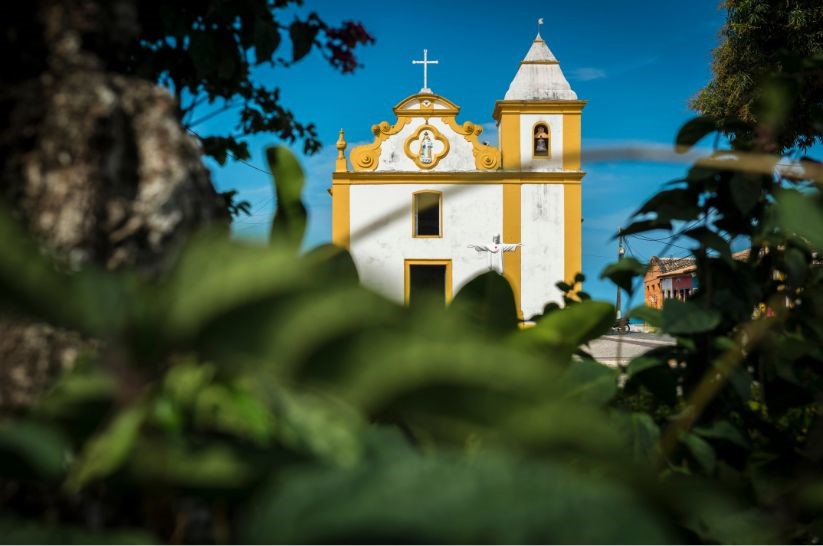 foto da Igreja Matriz Nossa Senhora D'Ajuda em Porto Seguro, Bahia