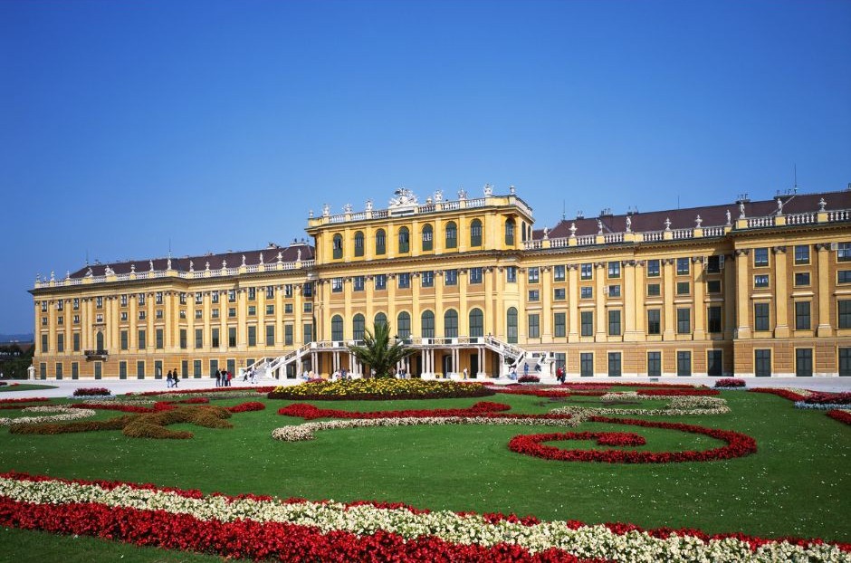 fachada do Palácio de Schönbrunn em viena