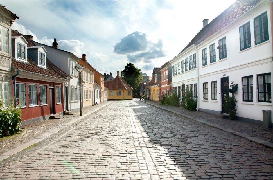 Old town of Odense, Dinamarca
